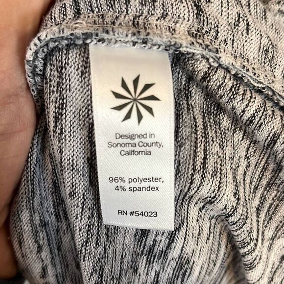 Athleta Heather Gray Crewneck Top Zipper Detail Medium - Picture 7 of 8